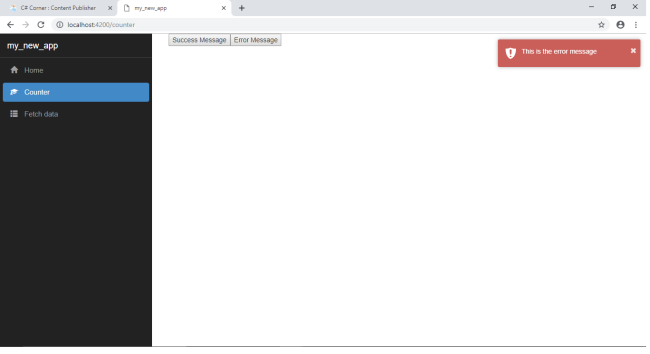 Toastr Like Notification Component In Angular 7